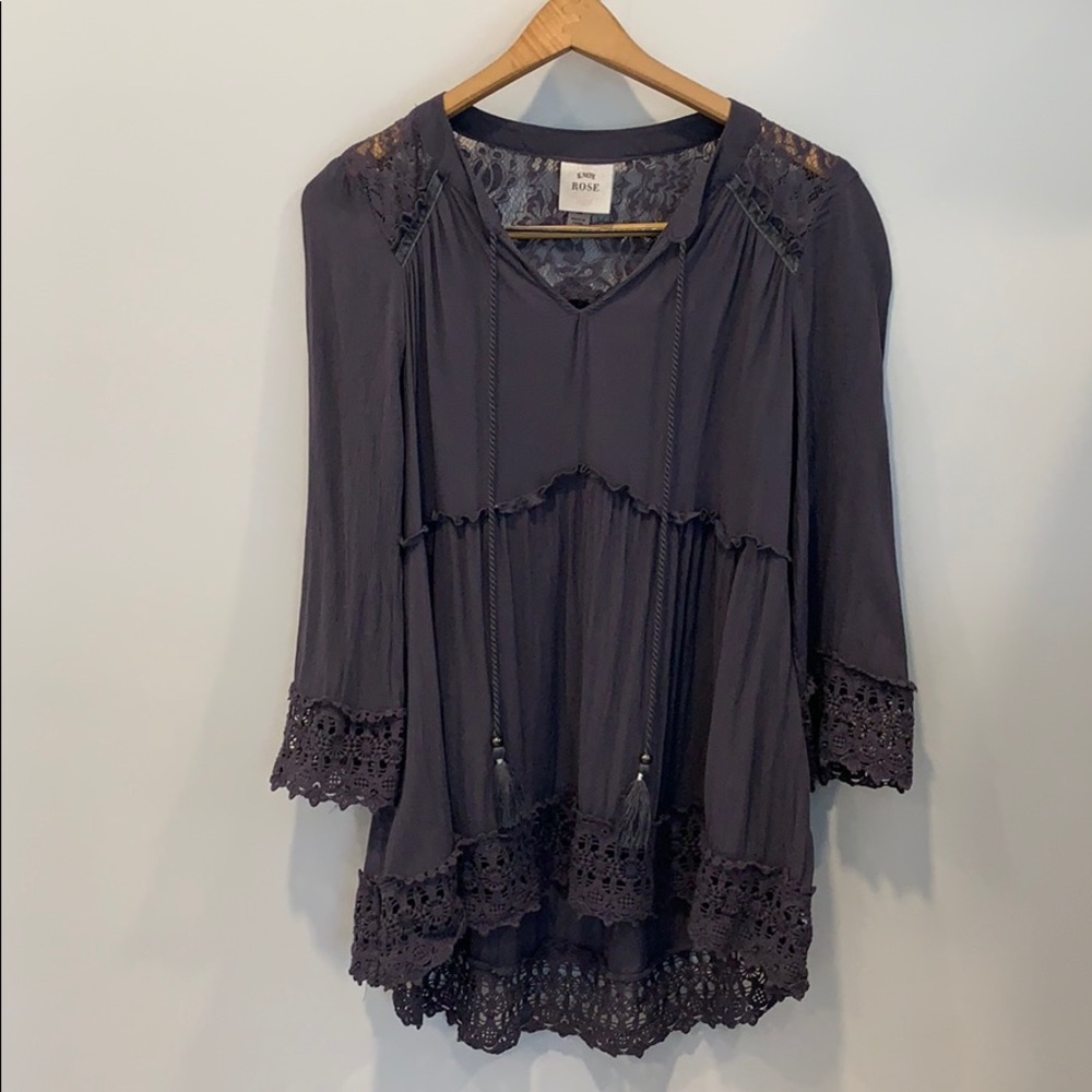 Knox Rose Boho Lace Blouse
